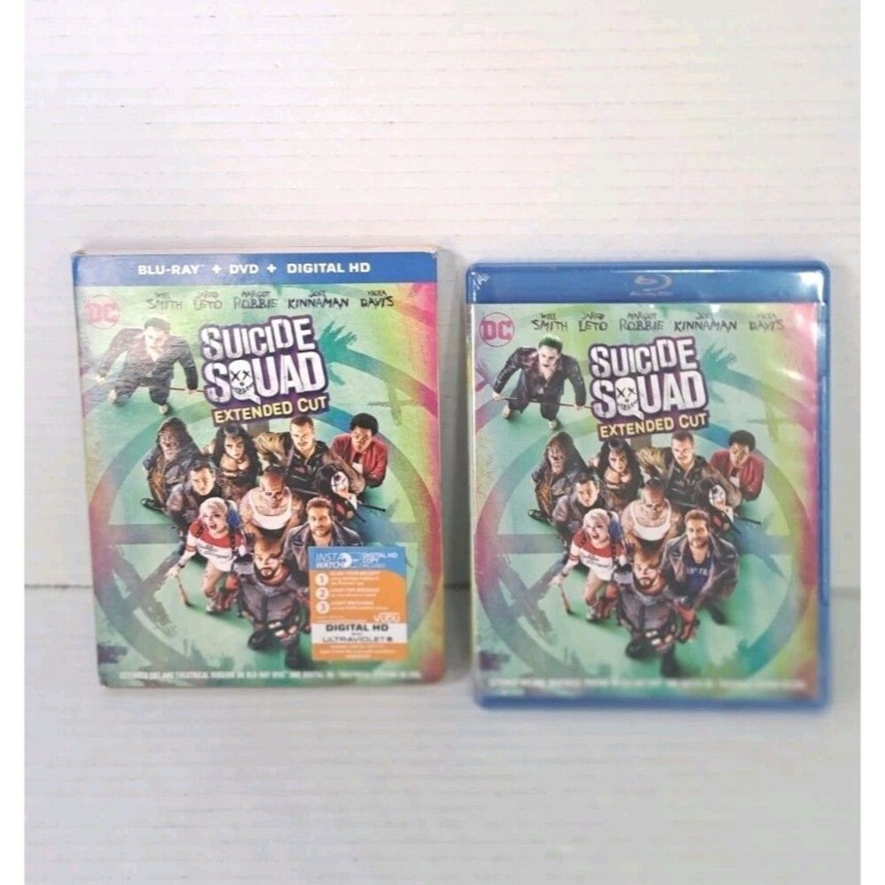 Suicide Squad Extended Cut (Blu-ray DVD Digital, 2016) NEW Sealed Slipcover DC